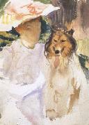 John Singer Sargent, Woman with Collie (mk18)